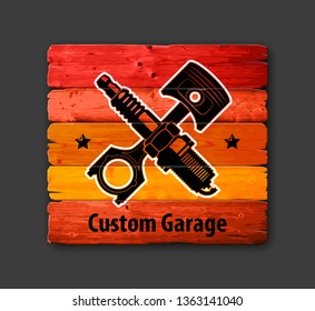 Logo shop sale auto parts, repair vehicle logo