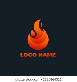 The logo showcases a dynamic flame shape, symbolizing energy and passion. With its bold and eye-catching design.