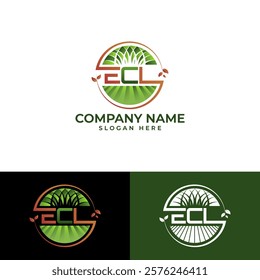 The logo showcases a vibrant sunburst, symbolizing the vitality and growth of well-maintained landscapes. The "ECL" within the design represents the company expertise in lawn care and park management