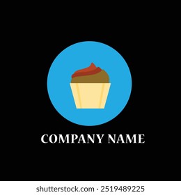 The logo showcasing a cake evokes feelings of joy and celebration, making it perfect for a bakery or dessert shop.