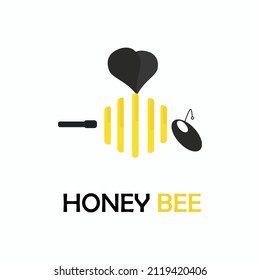 logo showing honey from real bees