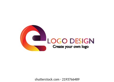 The logo showing the latter e. This logo, which uses orange, red and violet colors can be downloaded as an eps file.