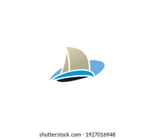  logo showing a sailing boat on a blue ocean