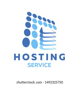 Logo showing the work of the hosting service