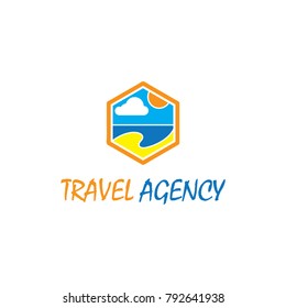The logo shows an abstract image of the sea, the sun, the sky.