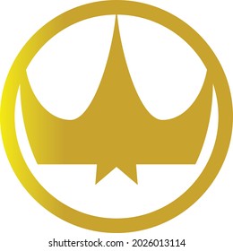 The logo shows the crown of the king in a circle and can also be in the shape of a bat if upside down.