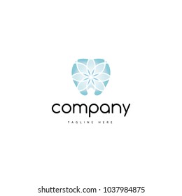 The logo shows a tooth with flower outlines.