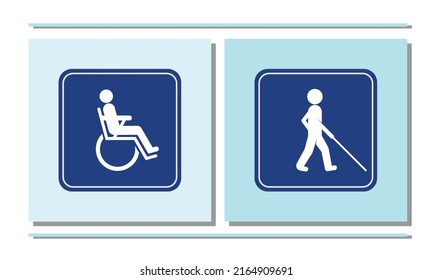 Logo or sign for disabled and blind people