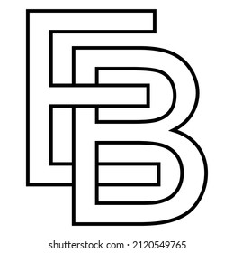 Logo sign eb ab, icon nft eb interlaced, letters e b