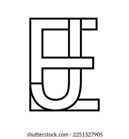 Logo sign ej je icon, double letters logotype e j