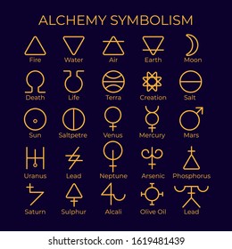 Logo Sign Icon Alchemy Symbol Pack Stock Vector (Royalty Free ...