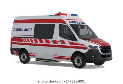 logo sign icon symbol ambulance car art mini bus design graphic vector template isolated red sprinter white 3d realistic hospital equipment crash accident sticker livery decal decals

