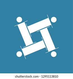 Logo sign with initial letter