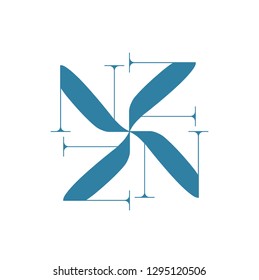 Logo sign with initial letter