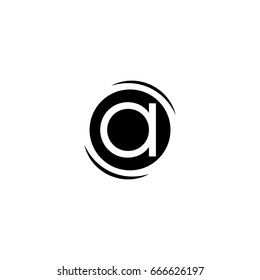 Logo sign letter a in circle icon template