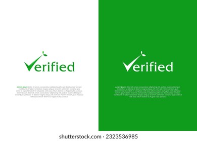 signo de logotipo verificado vegetación foliar verde