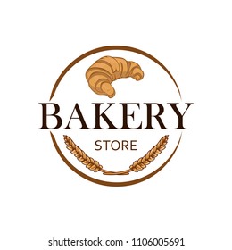 Logo signboard design for a  bakery store with pastries, sweets, bread. Design Element, Baking Shop, Delicious and fresh pastries