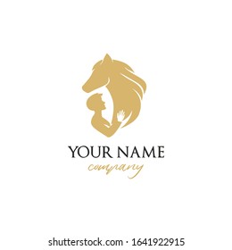 The Logo Is The Silhouette Of The Boy And Horse Therapy