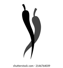 Logo silhouette two hot peppers