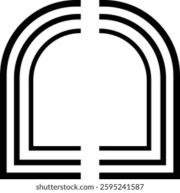 Logo silhouette vector style with white background