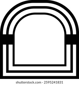 Logo silhouette vector style with white background