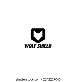 logo silhouette for wolf or dog animal brand