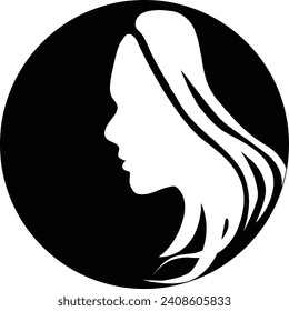 logo siluet lady salon spa beauty elegant