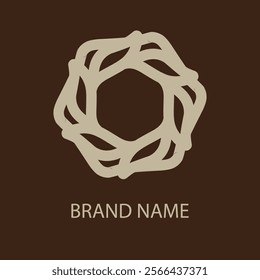 logo simple abstract logo design that resembles a stylized flower or star with six petals