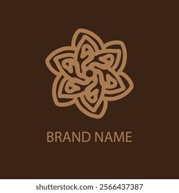 logo simple abstract logo design that resembles a stylized flower or star with six petals