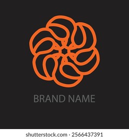 logo simple abstract logo design that resembles a stylized flower or star with six petals