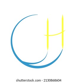 a logo of simple and attractive c and h