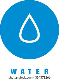 logo simple circle drop of water