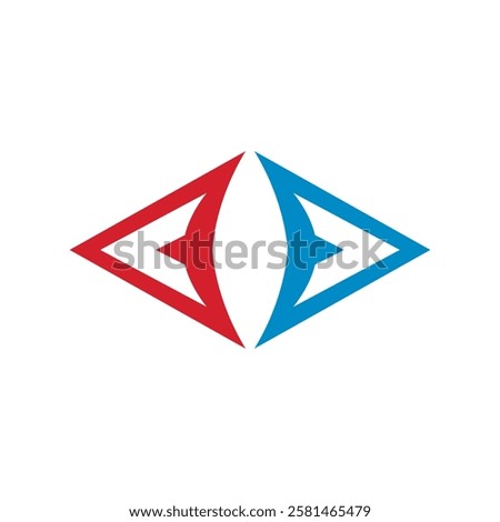 Logo simple compass icon, navigation and cartography concept, vector illustration