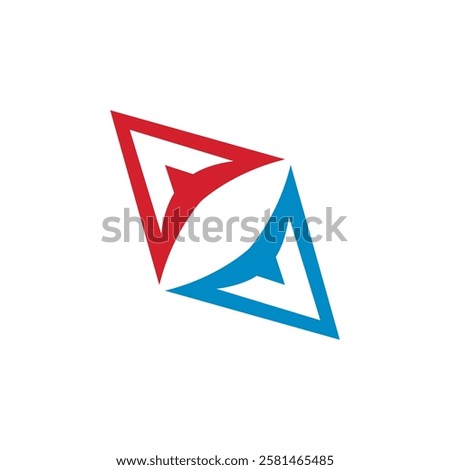 Logo simple compass icon, navigation and cartography concept, vector illustration