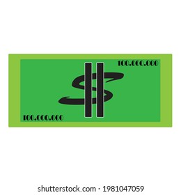 ein Logo mit einem einfachen Design, das sich auf einen Dollar-Schein mit einem einfachen und moderneren Design bezieht