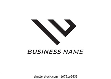 logo simple design vector letter w