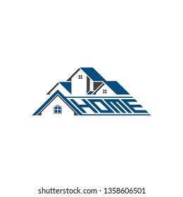 Logo with simple and elegant house building shape, Logo Vector Template