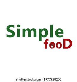 Logo for the Simple food cafe. Vector illustration.