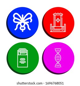 logo simple icons set. Contains such icons as Mosquito, Throne, Jam, Dna, can be used for web, mobile and logo