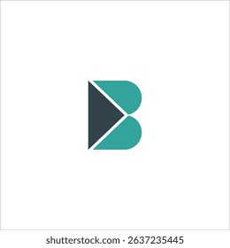 Logo Simple Initial Letter B Vector on White Background