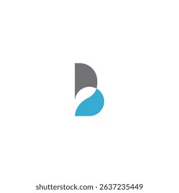 Logo Simple Initial Letter B Vector on White Background
