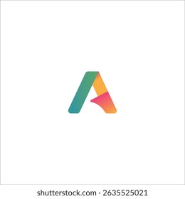 Logo Simple Initial Letter A Vector on White Background