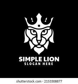 Logo simple lion silhouette style