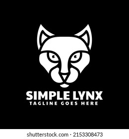 Logo simple lynx silhouette style