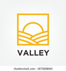 logo simple minimalist valley view
