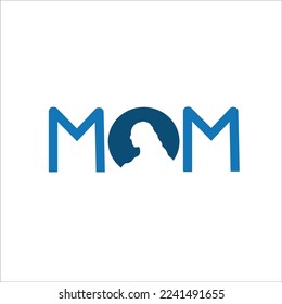 Logo simple Mom icons Mothers Day illustration. Great for business, logo, packaging, company, feeds social media, greeting card, gift card, children book. A simple logo vector design