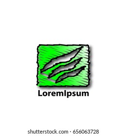 Logo simple seaweed