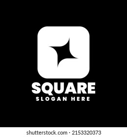 Logo simple square silhouette style
