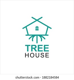 Vorlage für das einfache Baumhaus Logo Holzbauweise und Naturarchitektur