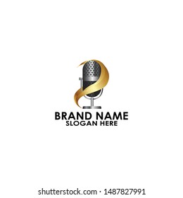 logo singing education elegant for design vector